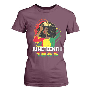 Queen Afro T Shirt For Women Juneteenth 1865