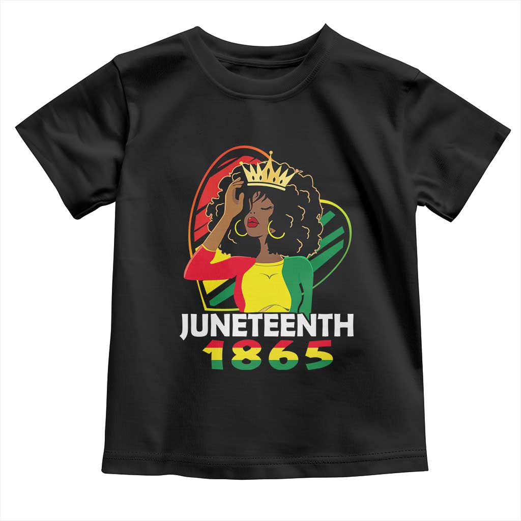 Queen Afro Toddler T Shirt Juneteenth 1865