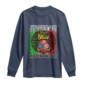 Juneteenth Is My Independence Day Long Sleeve Shirt For Black Queen Not July 4th