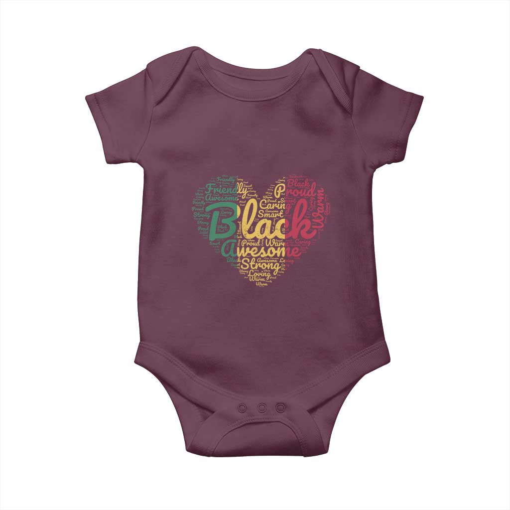Black Awesome Strong Inspirational Baby Onesie African American Pride Juneteenth BHM