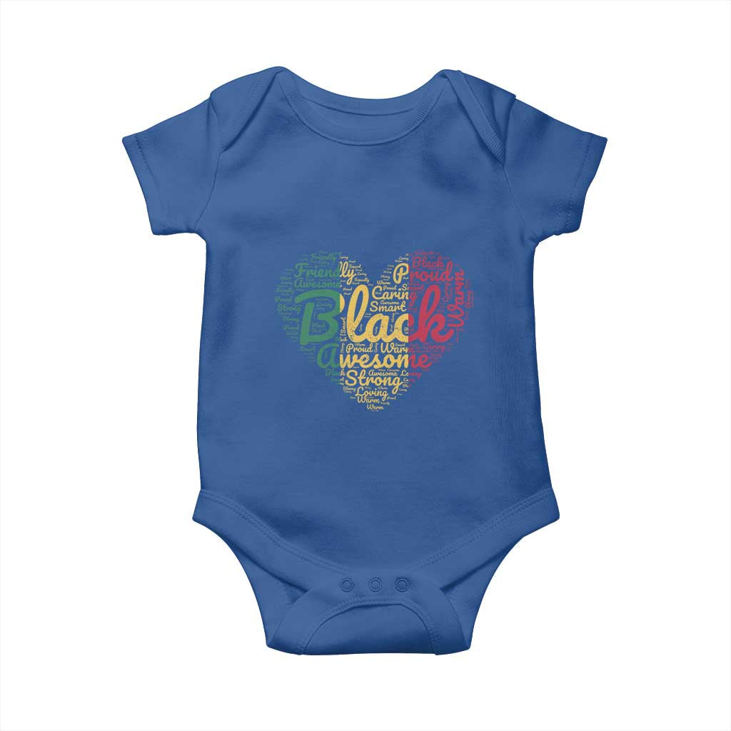 Black Awesome Strong Inspirational Baby Onesie African American Pride Juneteenth BHM