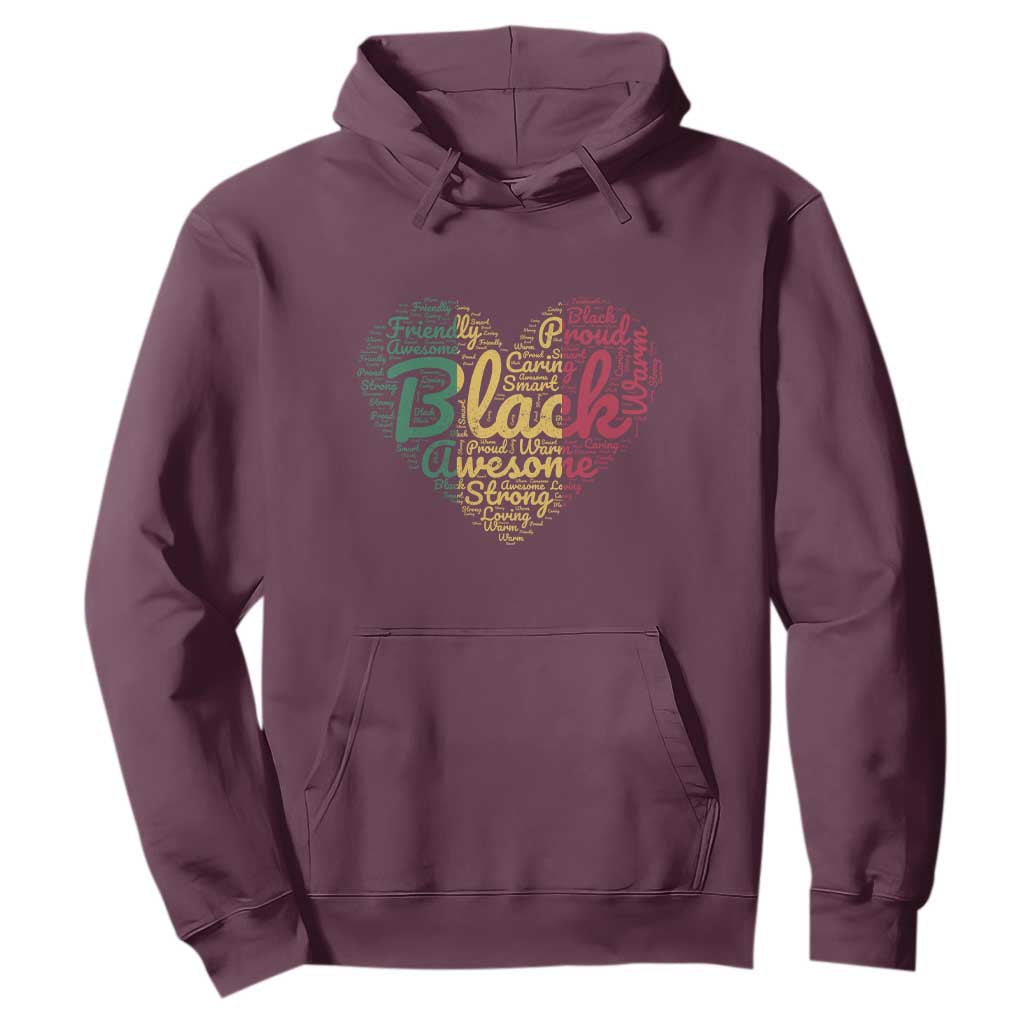 Black Awesome Strong Inspirational Hoodie African American Pride Juneteenth BHM