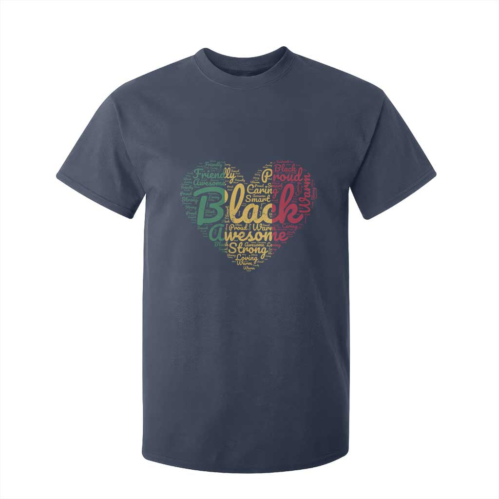 Black Awesome Strong Inspirational T Shirt For Kid African American Pride Juneteenth BHM