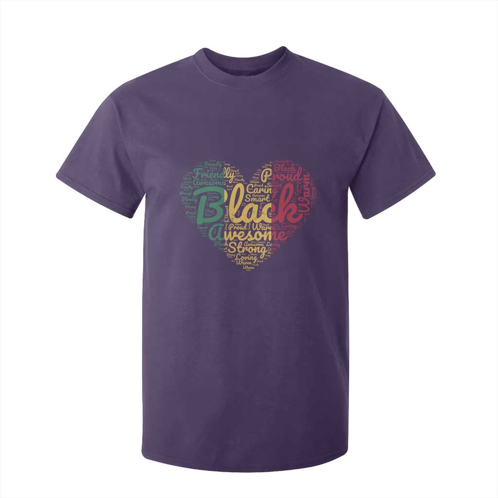 Black Awesome Strong Inspirational T Shirt For Kid African American Pride Juneteenth BHM
