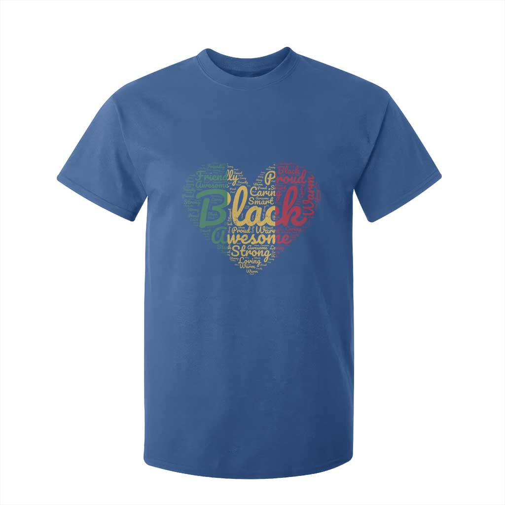 Black Awesome Strong Inspirational T Shirt For Kid African American Pride Juneteenth BHM