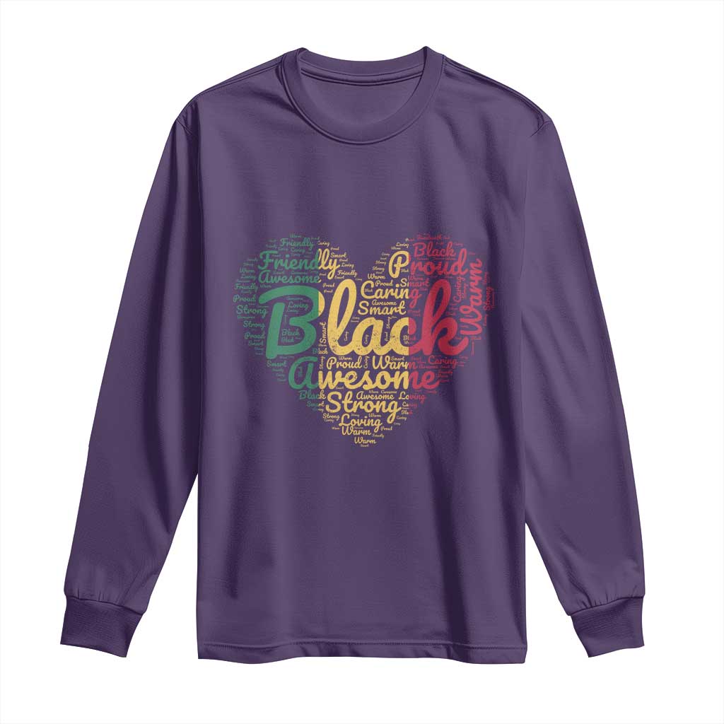 Black Awesome Strong Inspirational Long Sleeve Shirt African American Pride Juneteenth BHM