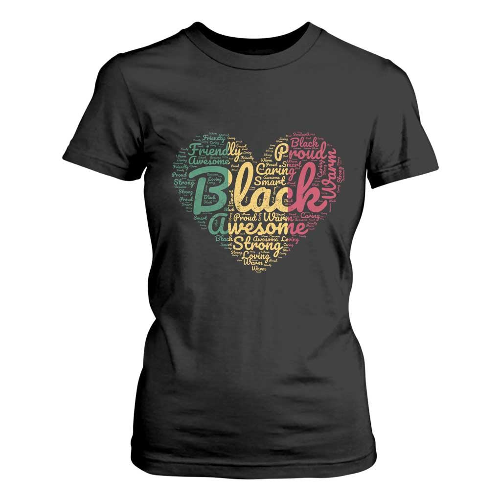 Black Awesome Strong Inspirational T Shirt For Women African American Pride Juneteenth BHM