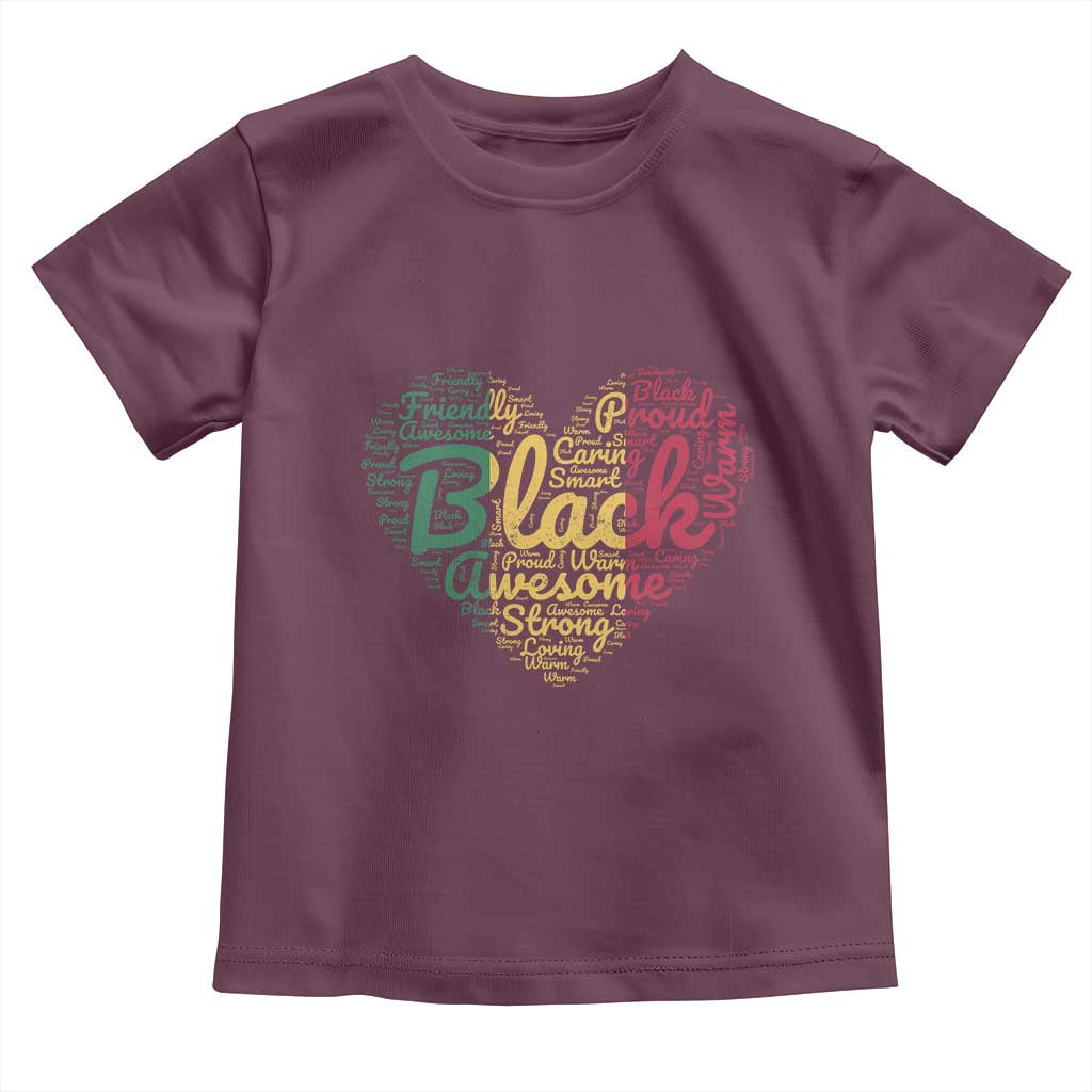 Black Awesome Strong Inspirational Toddler T Shirt African American Pride Juneteenth BHM