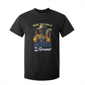 Melanin Cowgirls Linedance T Shirt For Kid Where Them Fans At Boots On Da Ground