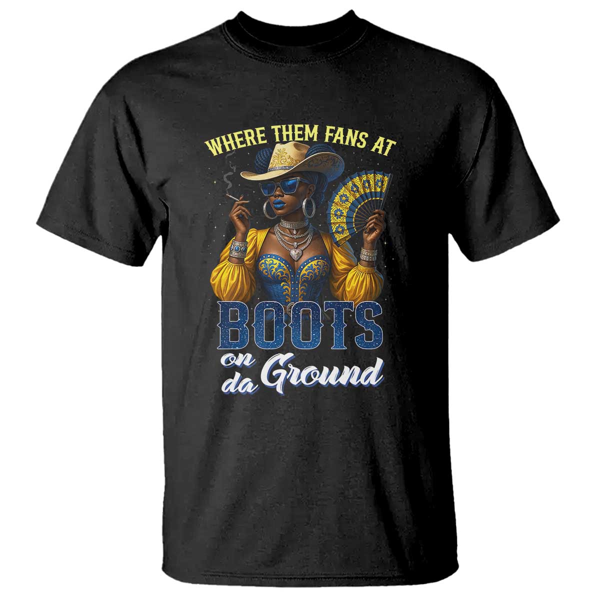 Melanin Cowgirls Linedance T Shirt Where Them Fans At Boots On Da Ground