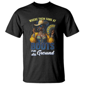 Melanin Cowgirls Linedance T Shirt Where Them Fans At Boots On Da Ground