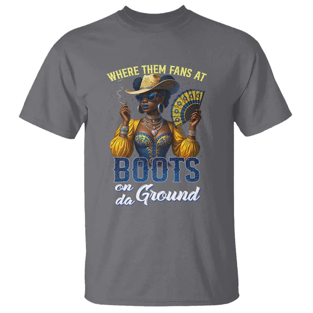 Melanin Cowgirls Linedance T Shirt Where Them Fans At Boots On Da Ground