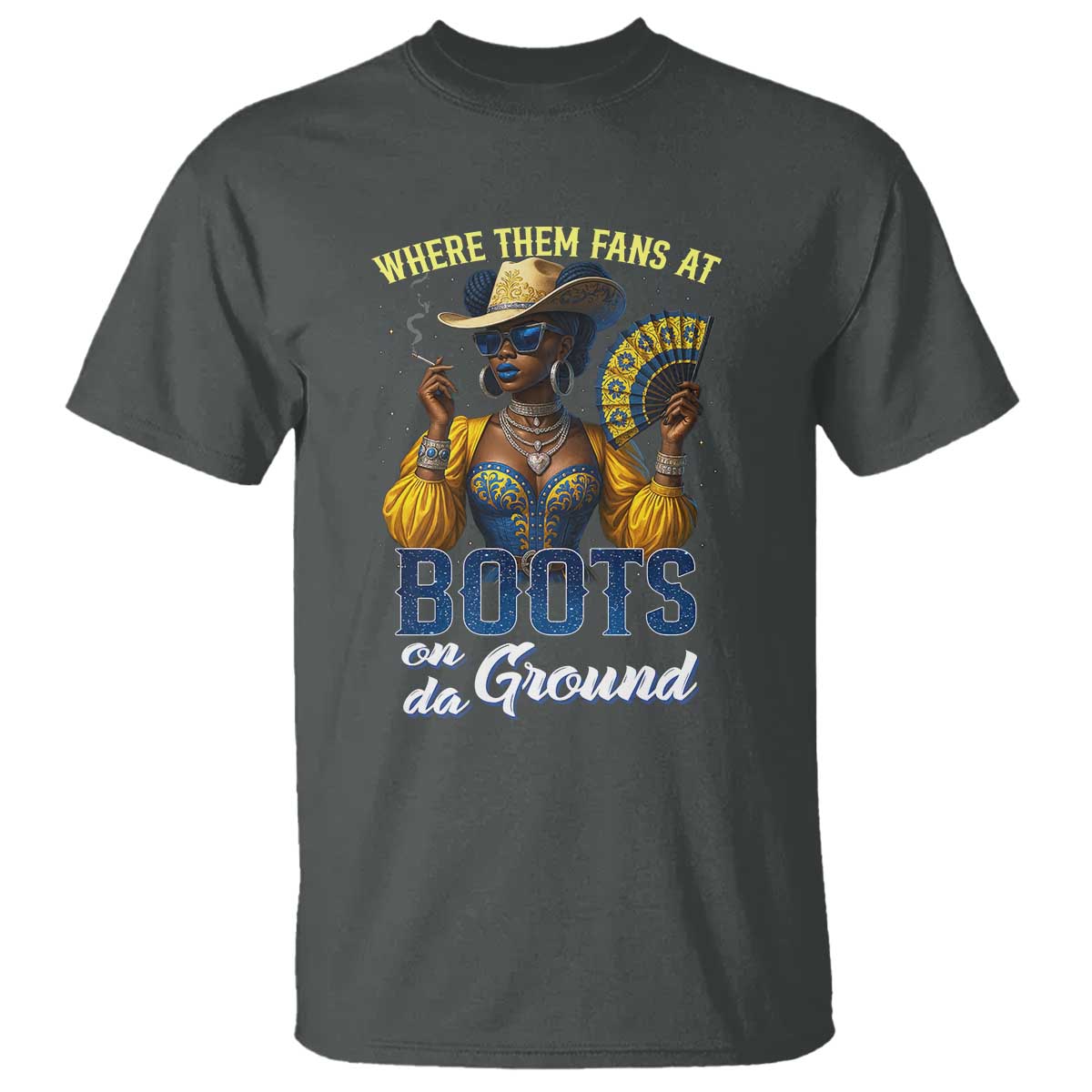Melanin Cowgirls Linedance T Shirt Where Them Fans At Boots On Da Ground