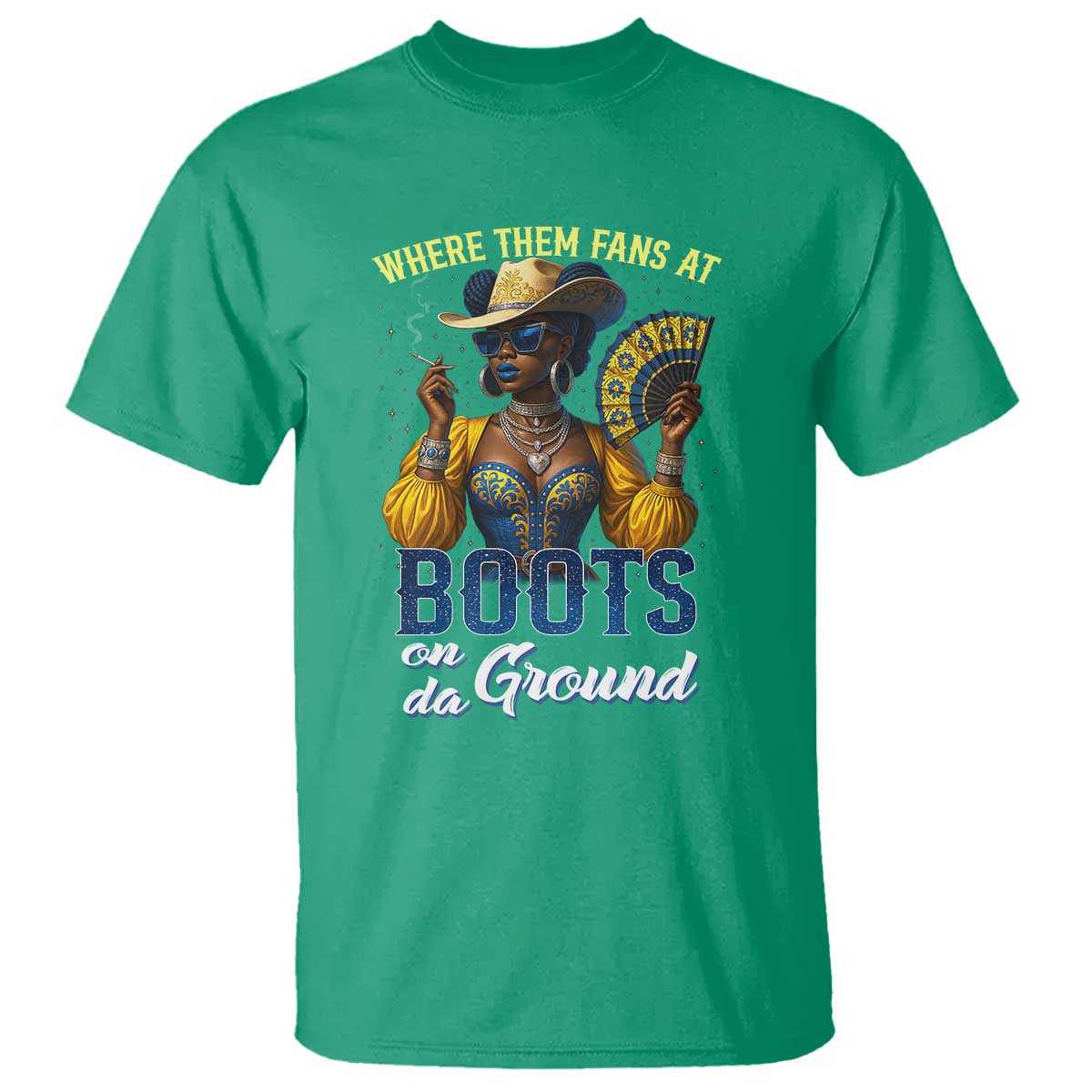 Melanin Cowgirls Linedance T Shirt Where Them Fans At Boots On Da Ground