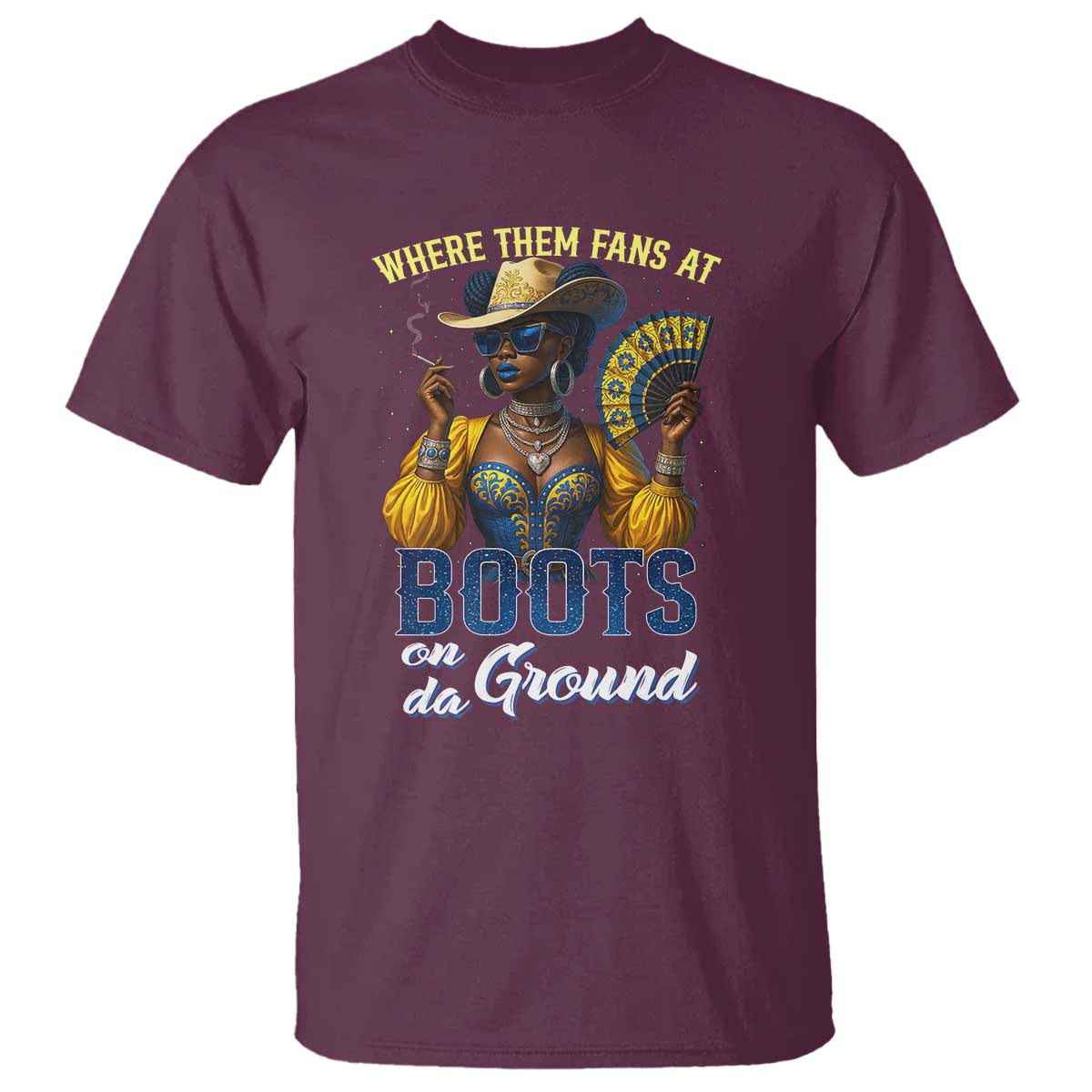 Melanin Cowgirls Linedance T Shirt Where Them Fans At Boots On Da Ground