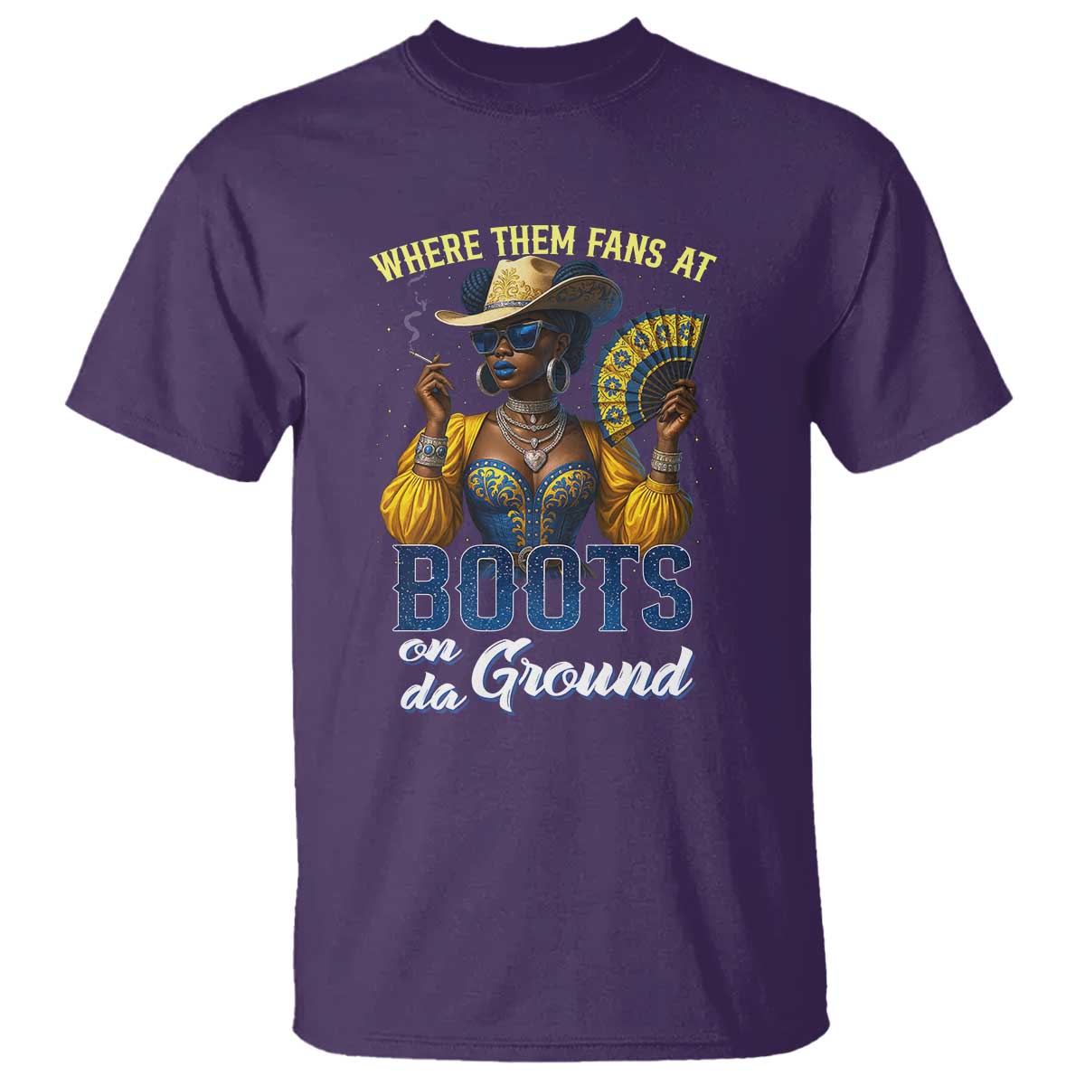 Melanin Cowgirls Linedance T Shirt Where Them Fans At Boots On Da Ground