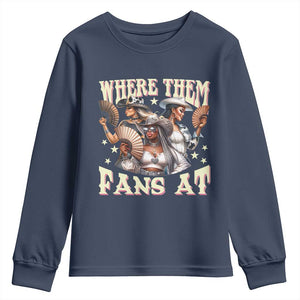 Melanin Cowgirls Youth Sweatshirt Where Them Fans At Country Life Women Girls
