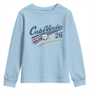Cabo Verde Soccer Club 26 National Pride Youth Sweatshirt Cape Verde Football Fans Retro Sporty Est. 2026