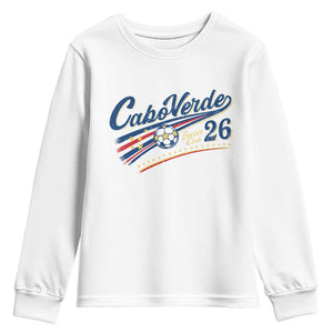 Cabo Verde Soccer Club 26 National Pride Youth Sweatshirt Cape Verde Football Fans Retro Sporty Est. 2026