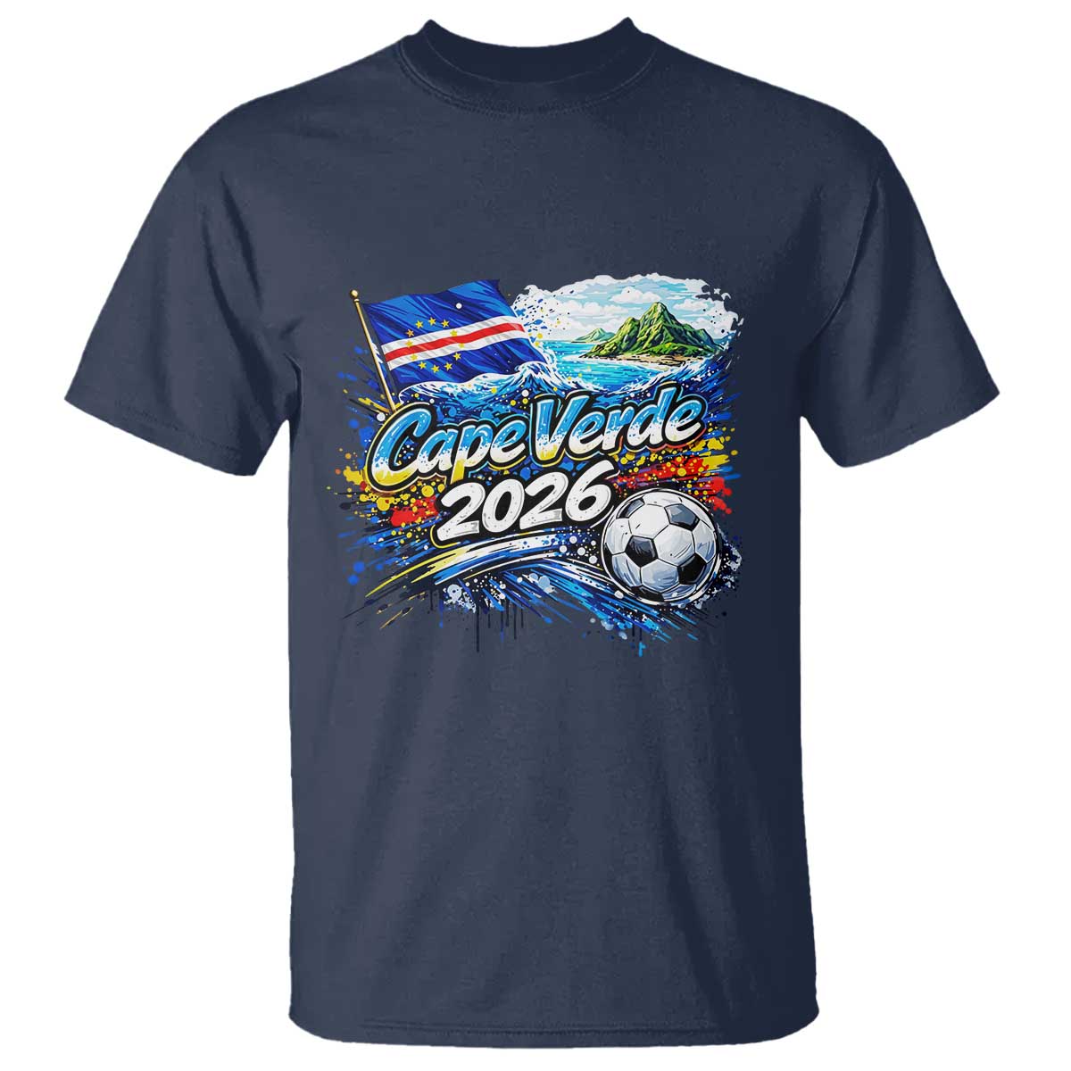 Cape Verde Soccer 2026 Island Flag T Shirt Cabo Verde Football Team Fans Tropical Pride Gift