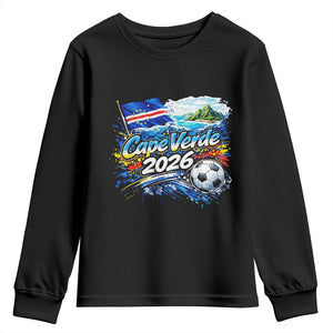 Cape Verde Soccer 2026 Island Flag Youth Sweatshirt Cabo Verde Football Team Fans Tropical Pride Gift