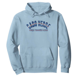 Forca Tubaroes Azuis Cabo Verde National Pride Hoodie Cape Verde Football Fans Blue Sharks Heritage