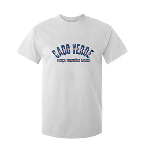 Forca Tubaroes Azuis Cabo Verde National Pride T Shirt For Kid Cape Verde Football Fans Blue Sharks Heritage