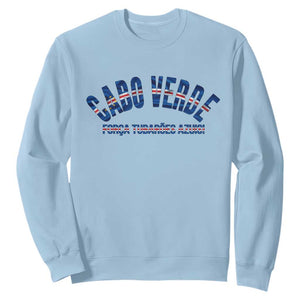 Forca Tubaroes Azuis Cabo Verde National Pride Sweatshirt Cape Verde Football Fans Blue Sharks Heritage