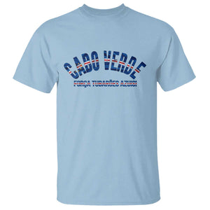 Forca Tubaroes Azuis Cabo Verde National Pride T Shirt Cape Verde Football Fans Blue Sharks Heritage