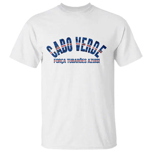 Forca Tubaroes Azuis Cabo Verde National Pride T Shirt Cape Verde Football Fans Blue Sharks Heritage