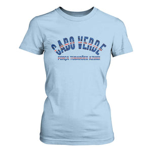 Forca Tubaroes Azuis Cabo Verde National Pride T Shirt For Women Cape Verde Football Fans Blue Sharks Heritage