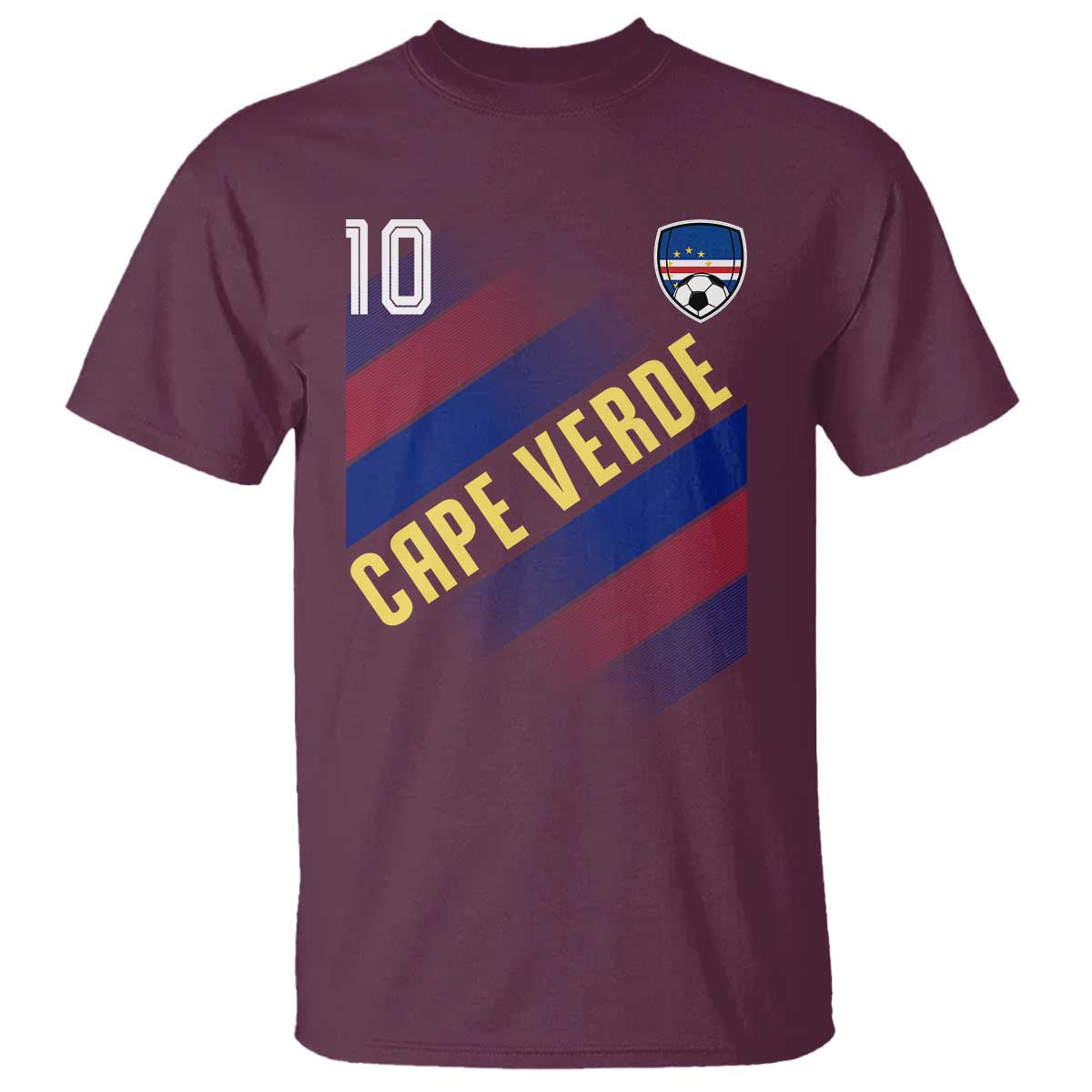 Cape Verde Soccer Jersey Style National Pride T Shirt Cabo Verde Football Fans Number 10 Athletic