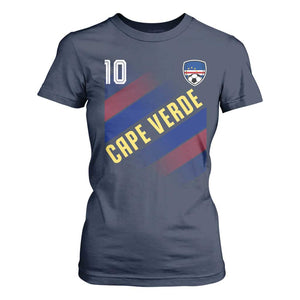 Cape Verde Soccer Jersey Style National Pride T Shirt For Women Cabo Verde Football Fans Number 10 Athletic