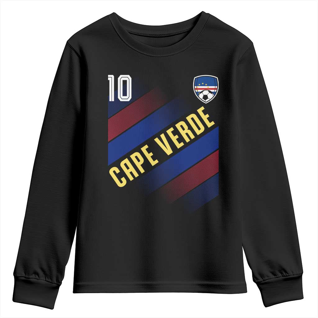 Cape Verde Soccer Jersey Style National Pride Youth Sweatshirt Cabo Verde Football Fans Number 10 Athletic