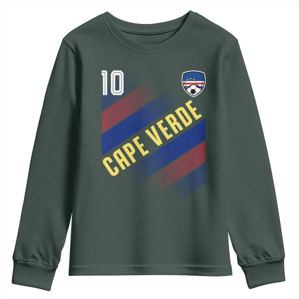 Cape Verde Soccer Jersey Style National Pride Youth Sweatshirt Cabo Verde Football Fans Number 10 Athletic