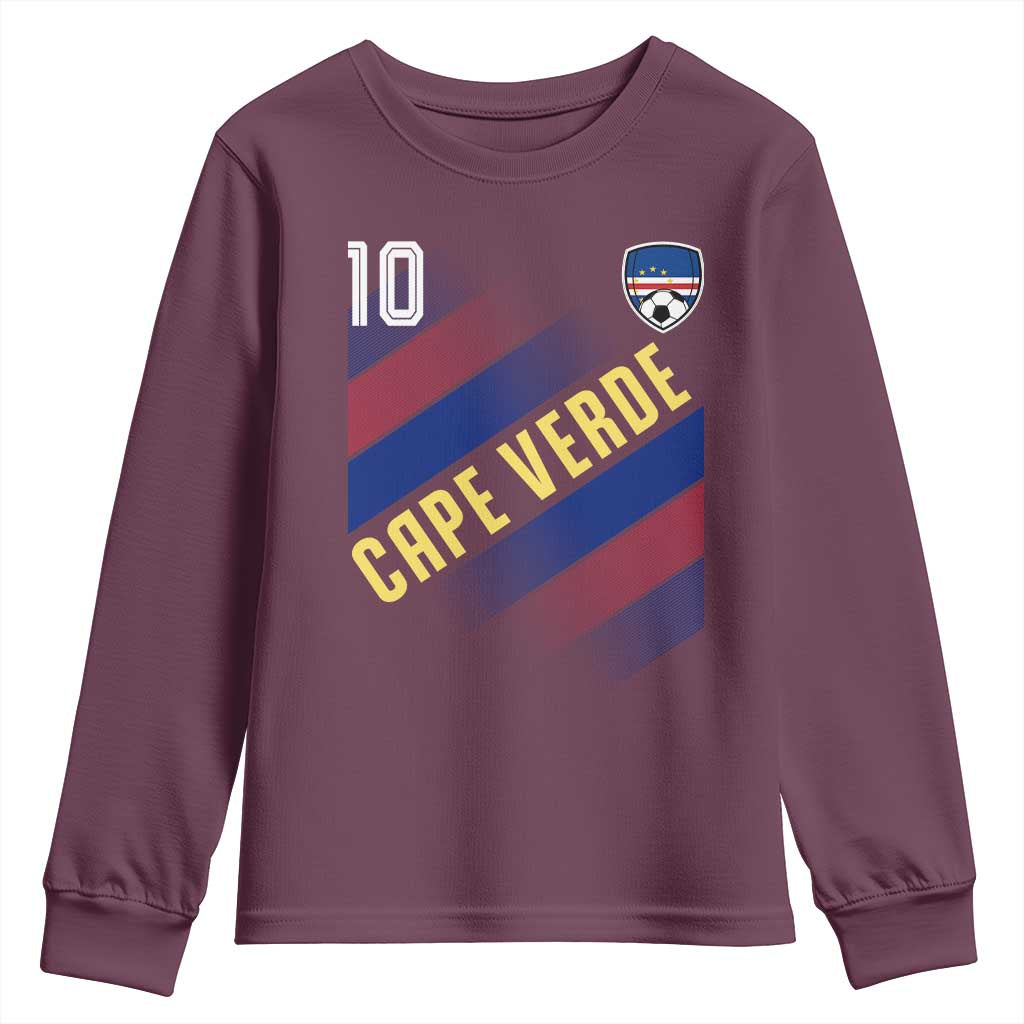 Cape Verde Soccer Jersey Style National Pride Youth Sweatshirt Cabo Verde Football Fans Number 10 Athletic