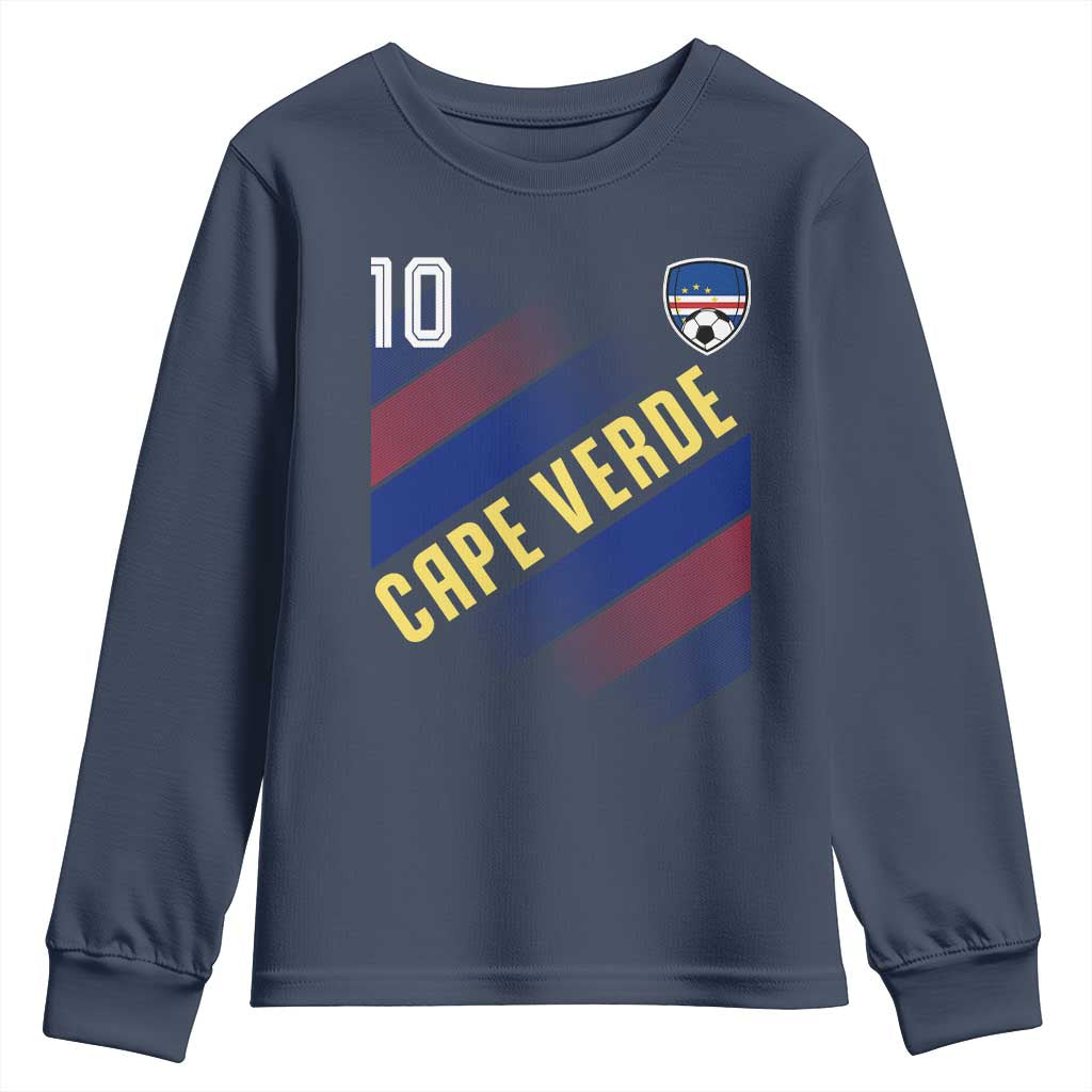 Cape Verde Soccer Jersey Style National Pride Youth Sweatshirt Cabo Verde Football Fans Number 10 Athletic