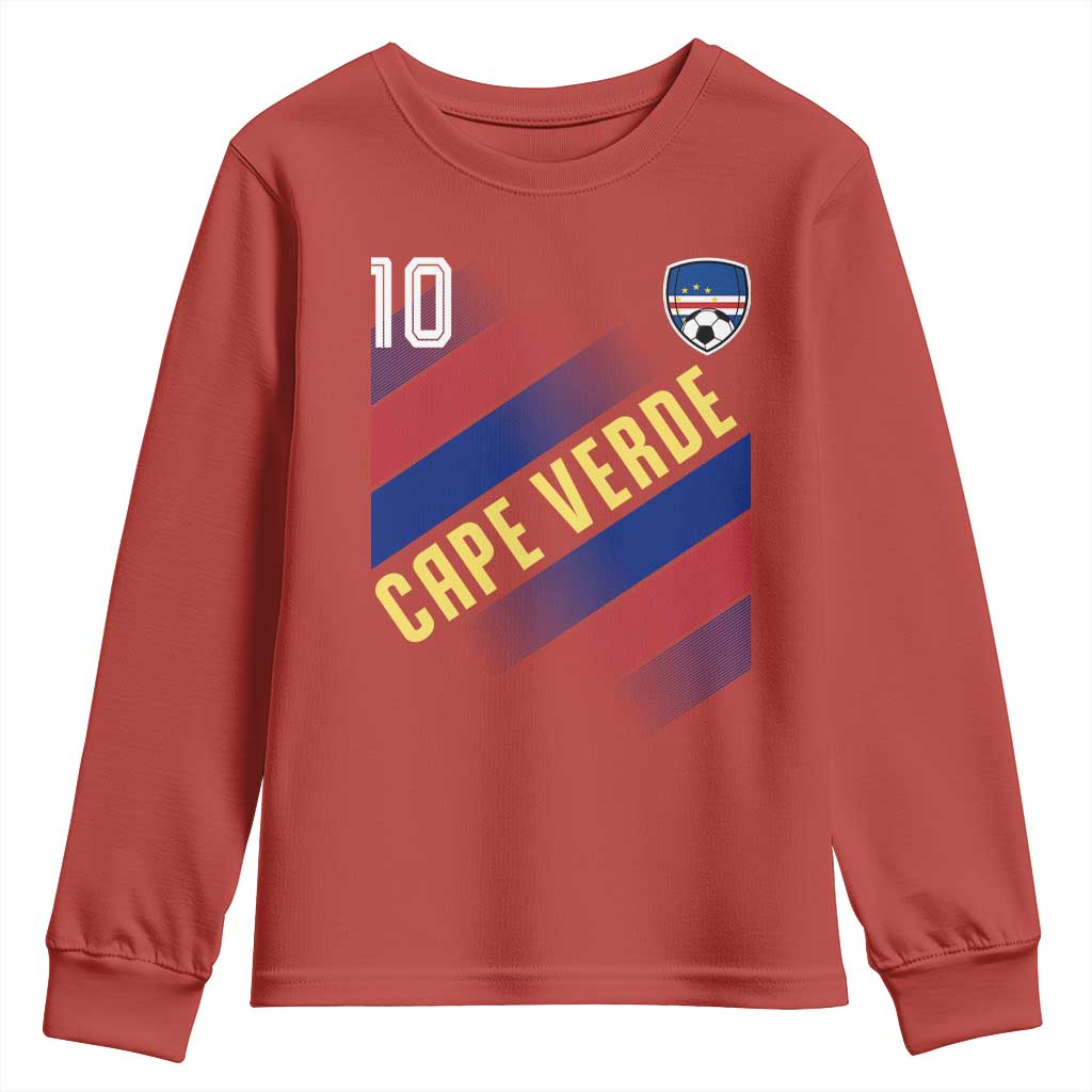 Cape Verde Soccer Jersey Style National Pride Youth Sweatshirt Cabo Verde Football Fans Number 10 Athletic