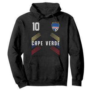 Cabo Verde Football Crest Pride Jersey Style Hoodie Cape Verde Soccer Fan Number 10 Athletic