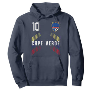 Cabo Verde Football Crest Pride Jersey Style Hoodie Cape Verde Soccer Fan Number 10 Athletic