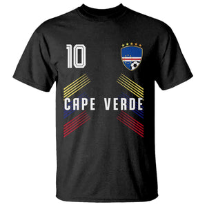 Cabo Verde Football Crest Pride Jersey Style T Shirt Cape Verde Soccer Fan Number 10 Athletic