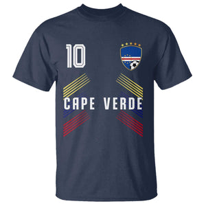 Cabo Verde Football Crest Pride Jersey Style T Shirt Cape Verde Soccer Fan Number 10 Athletic