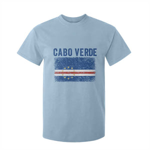 Cabo Verde Distressed Flag National Pride T Shirt For Kid Cape Verde Heritage Pride Retro Grunge Graphic