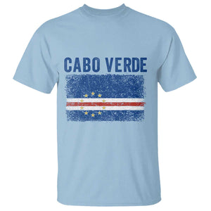 Cabo Verde Distressed Flag National Pride T Shirt Cape Verde Heritage Pride Retro Grunge Graphic