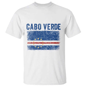 Cabo Verde Distressed Flag National Pride T Shirt Cape Verde Heritage Pride Retro Grunge Graphic