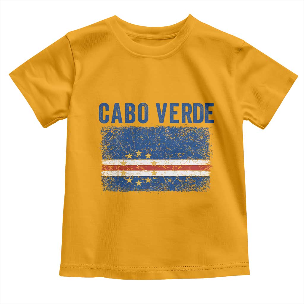 Cabo Verde Distressed Flag National Pride Toddler T Shirt Cape Verde Heritage Pride Retro Grunge Graphic