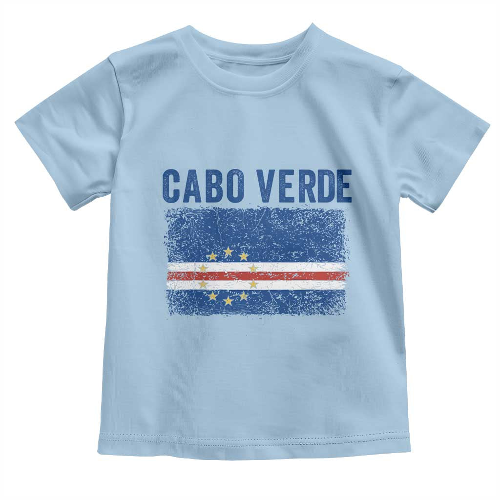 Cabo Verde Distressed Flag National Pride Toddler T Shirt Cape Verde Heritage Pride Retro Grunge Graphic