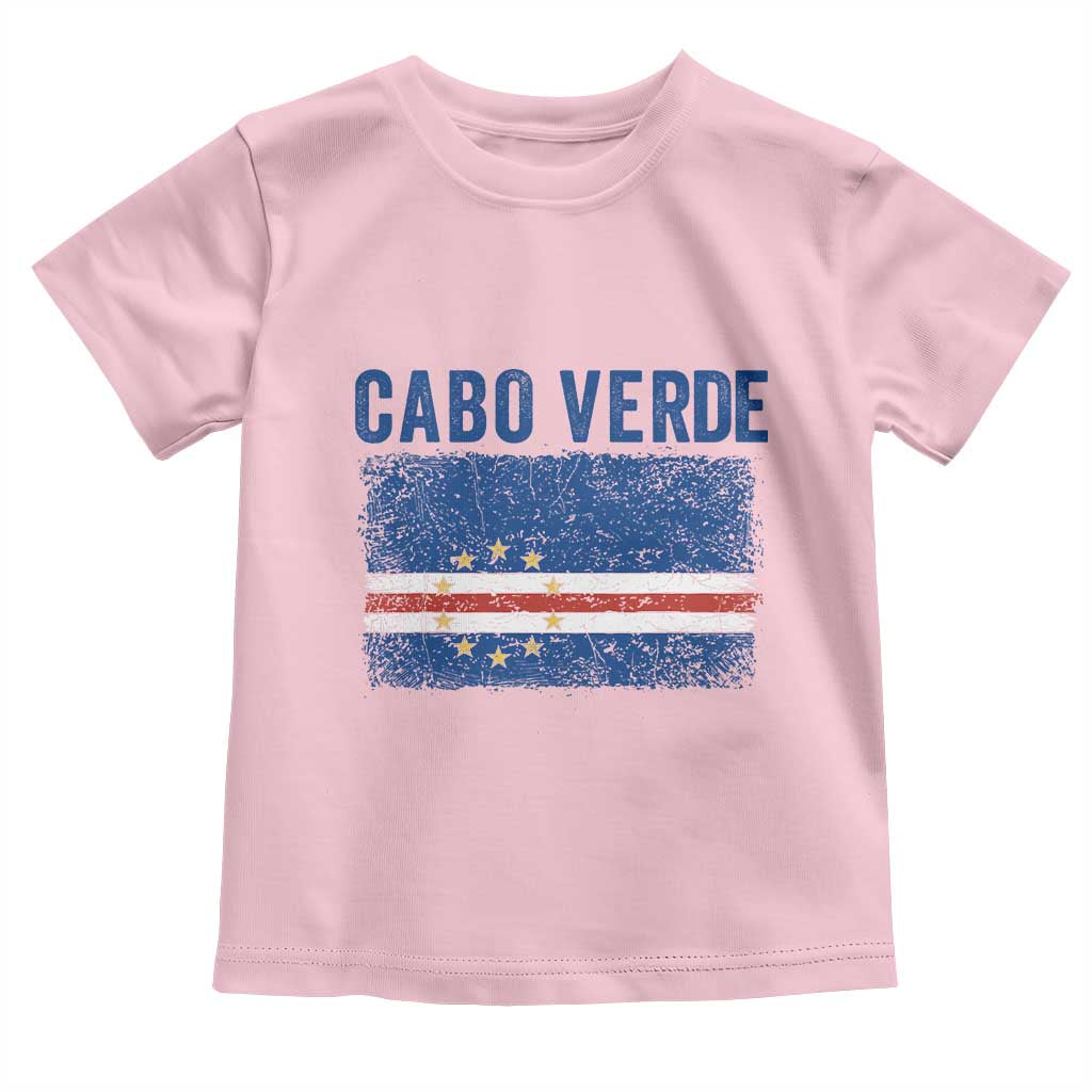Cabo Verde Distressed Flag National Pride Toddler T Shirt Cape Verde Heritage Pride Retro Grunge Graphic