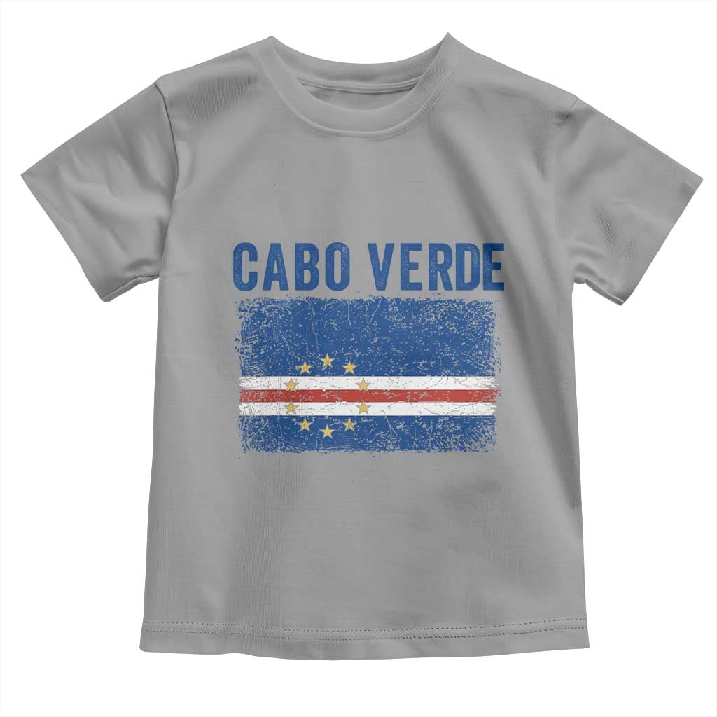 Cabo Verde Distressed Flag National Pride Toddler T Shirt Cape Verde Heritage Pride Retro Grunge Graphic