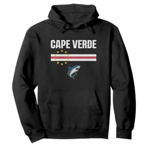 Cape Verde Flag Blue Shark Heritage Hoodie Cabo Verde Verdean Pride Soccer Football Fans